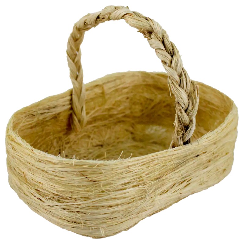 Canasta de Ixtle Rectangular (con asa) 15cm