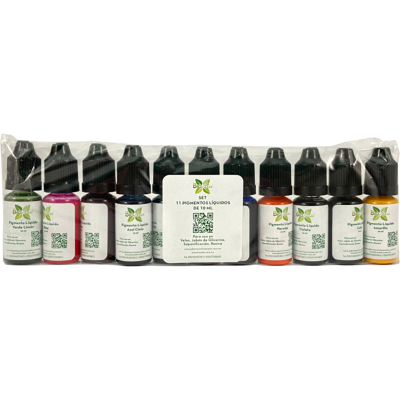 Set 11 Pigmentos Líquidos 10 ML